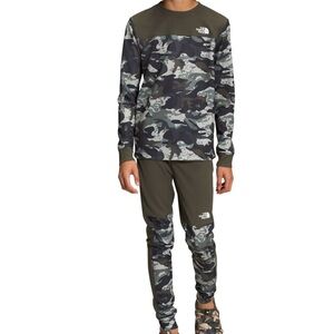 The North Face Green and Black Camo Set